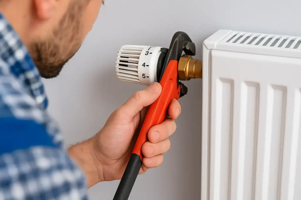 Heizungsthermostat abschrauben